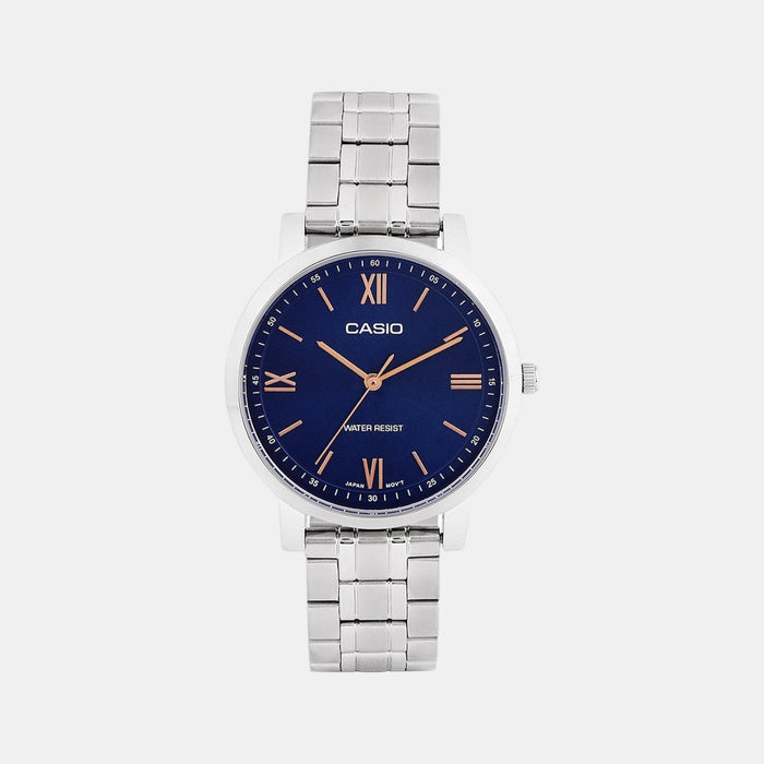 Enticer Women Quartz Blue Dial Analog Stainless Steel Watch A2155