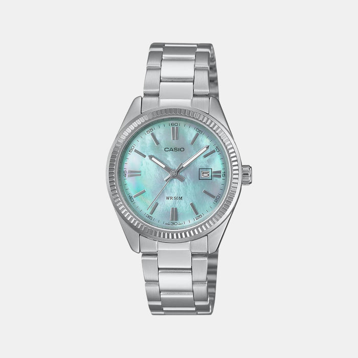 Enticer Women Quartz Blue Dial Analog Stainless Steel Watch A2363