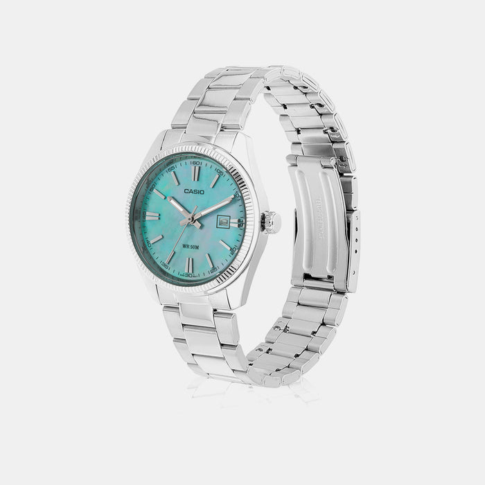 Enticer Women Quartz Blue Dial Analog Stainless Steel Watch A2363