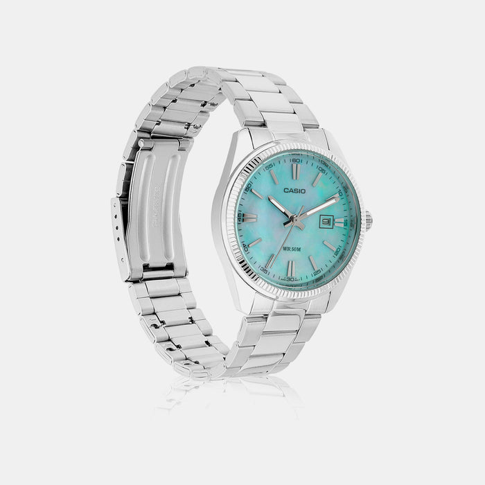 Enticer Women Quartz Blue Dial Analog Stainless Steel Watch A2363