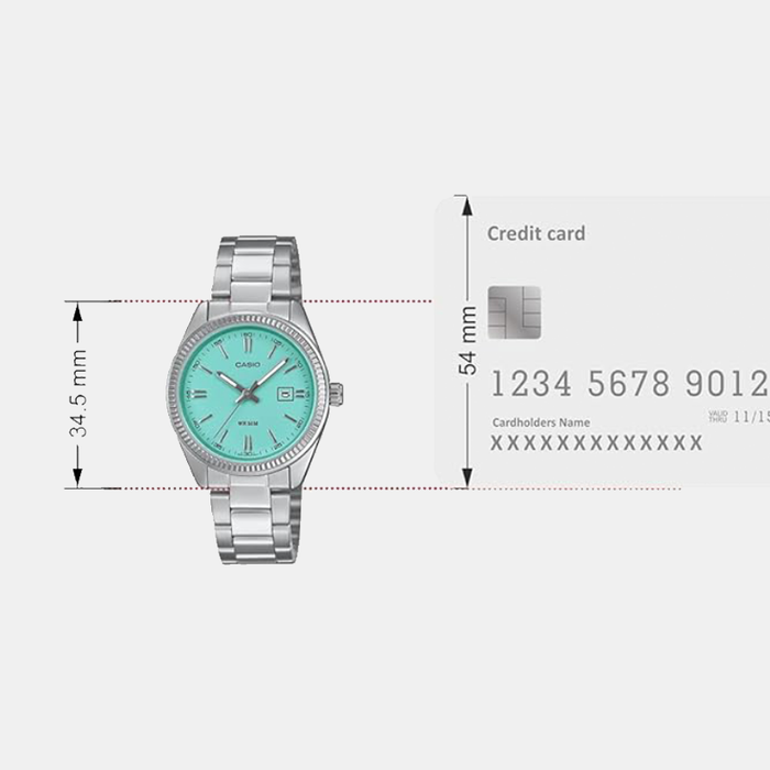 Enticer Women Quartz Blue Dial Analog Stainless Steel Watch A2372
