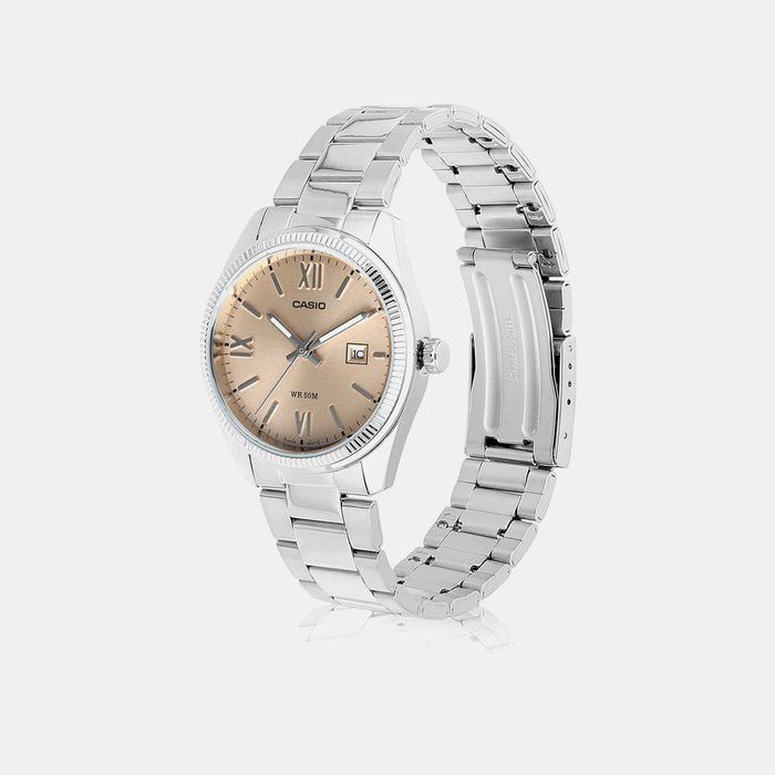 Enticer Women Quartz Cream Dial Analog Stainless Steel Watch A2361