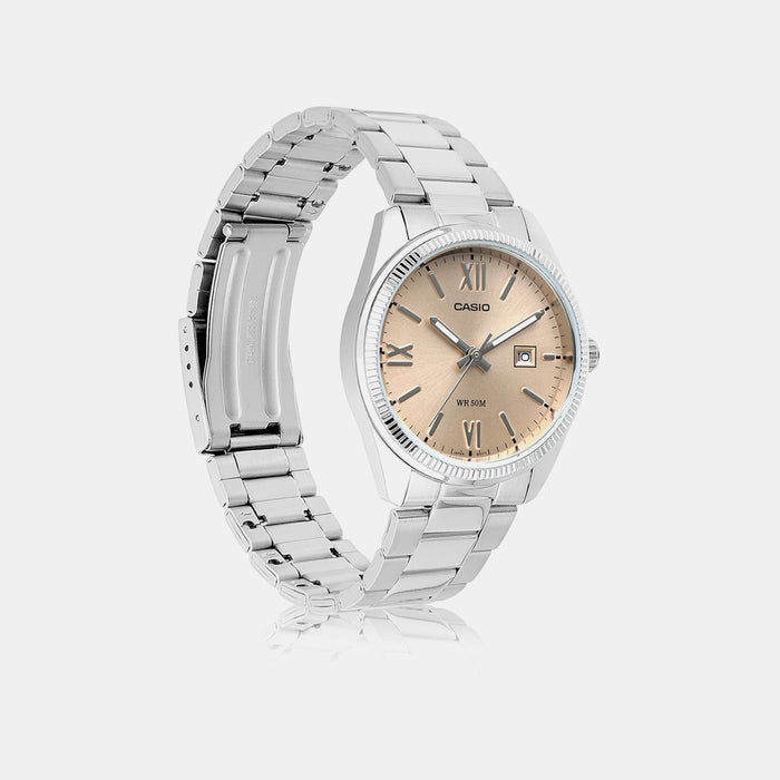 Enticer Women Quartz Cream Dial Analog Stainless Steel Watch A2361