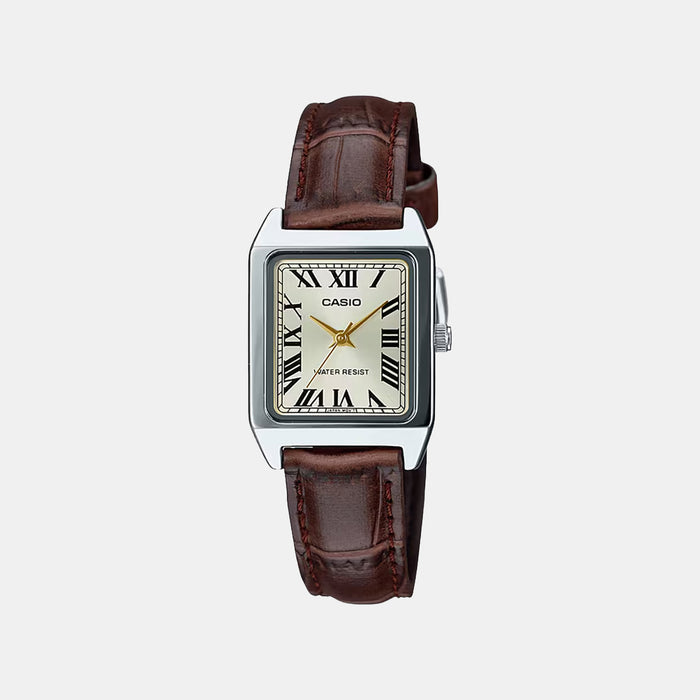 Enticer Women Quartz Gold Dial Analog Leather Watch A2291