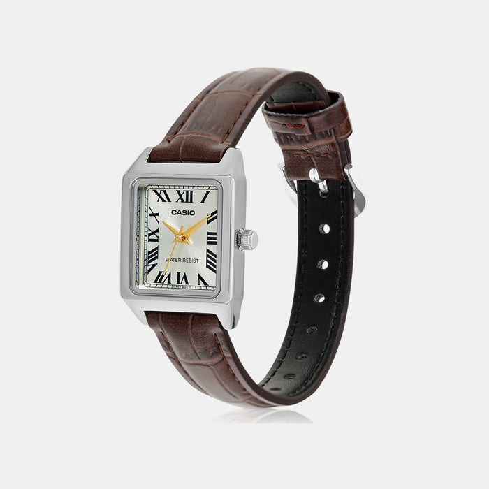Enticer Women Quartz Gold Dial Analog Leather Watch A2291