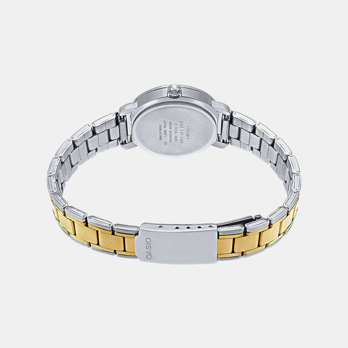 Enticer Women Quartz Gold Dial Analog Stainless Steel Watch A1045
