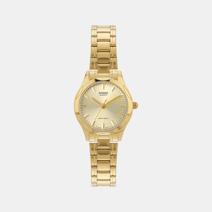 Enticer Women Quartz Gold Dial Analog Stainless Steel Watch A2276