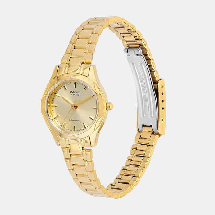Enticer Women Quartz Gold Dial Analog Stainless Steel Watch A2276