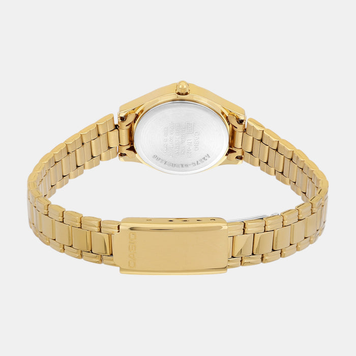 Enticer Women Quartz Gold Dial Analog Stainless Steel Watch A2276