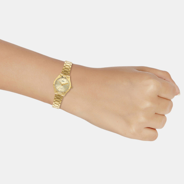 Enticer Women Quartz Gold Dial Analog Stainless Steel Watch A2276
