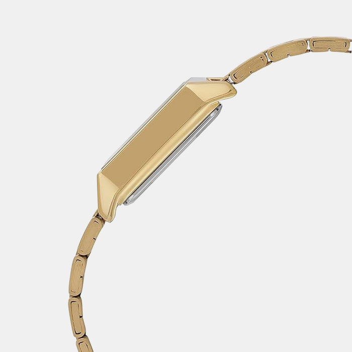 Enticer Women Quartz Gold Dial Analog Stainless Steel Watch A2284