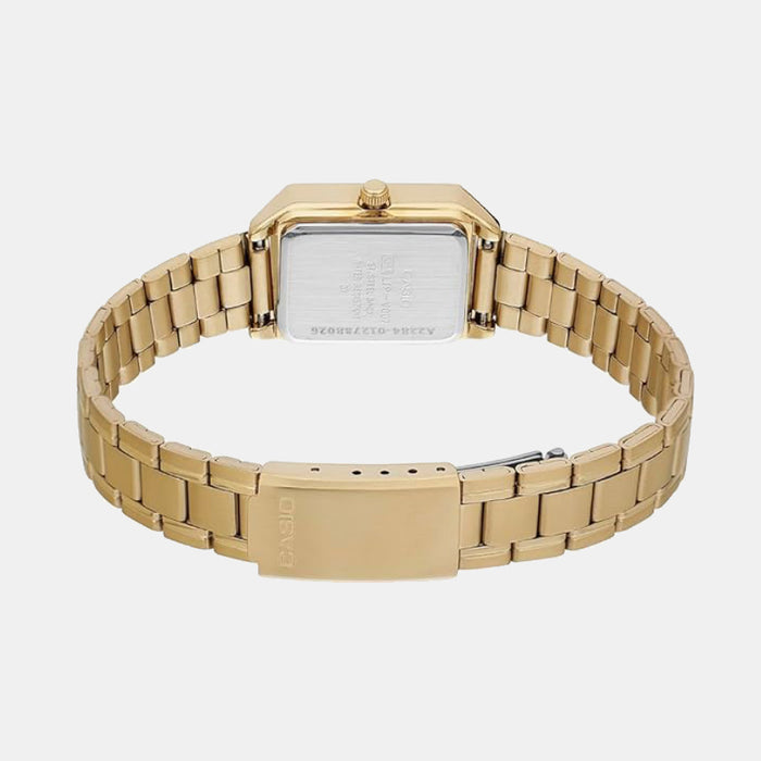 Enticer Women Quartz Gold Dial Analog Stainless Steel Watch A2284