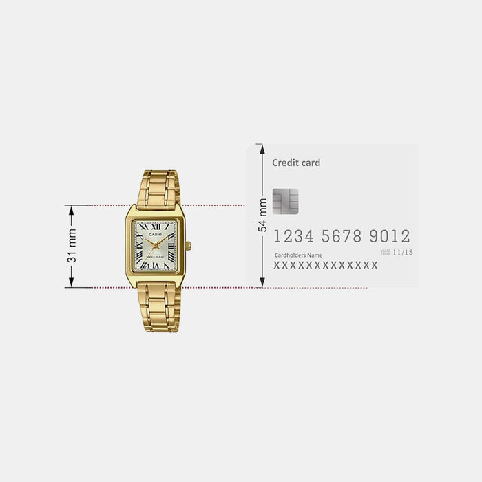 Enticer Women Quartz Gold Dial Analog Stainless Steel Watch A2284