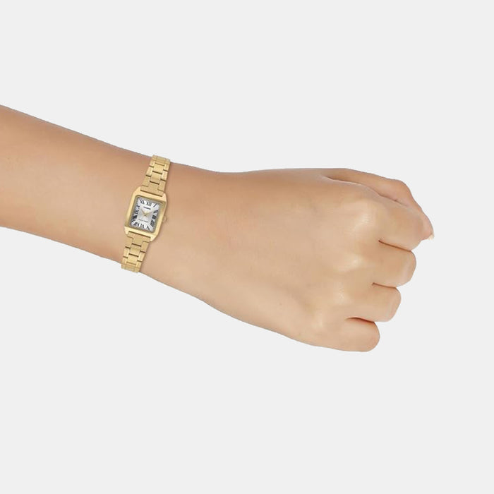 Enticer Women Quartz Gold Dial Analog Stainless Steel Watch A2284