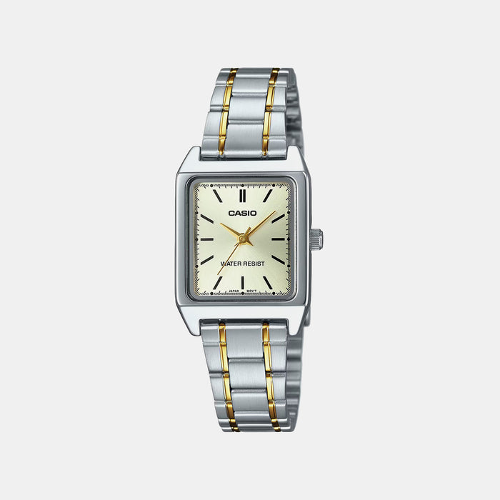 Enticer Women Quartz Gold Dial Analog Stainless Steel Watch A2294