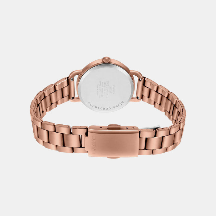Enticer Women Quartz Rose Gold Dial Analog Stainless Steel Watch A1795