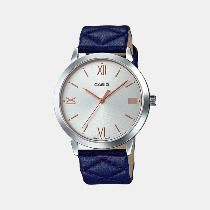 Enticer Women Quartz Silver Dial Analog Leather Watch A1482