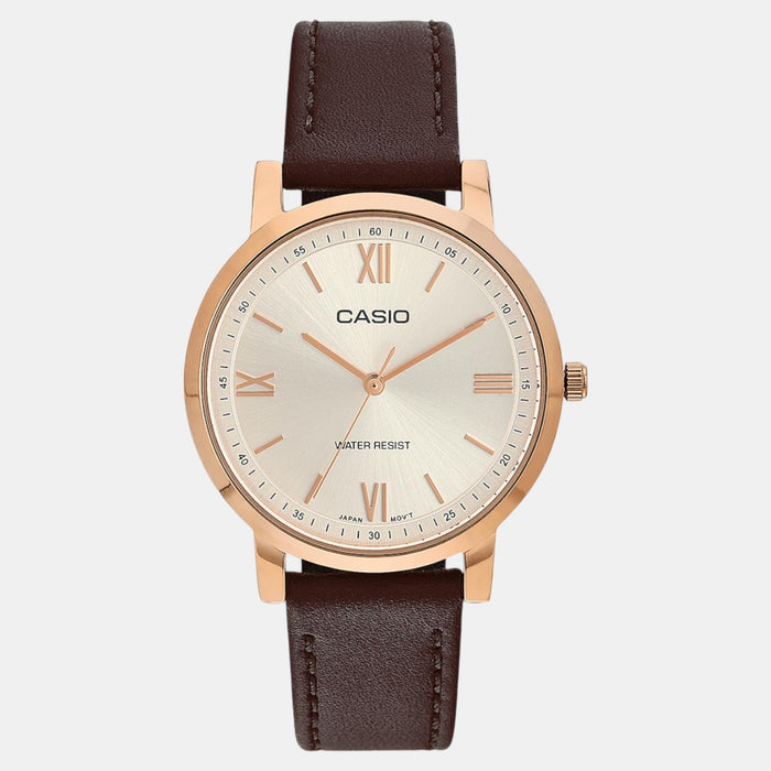 Enticer Women Quartz Silver Dial Analog Leather Watch A2163
