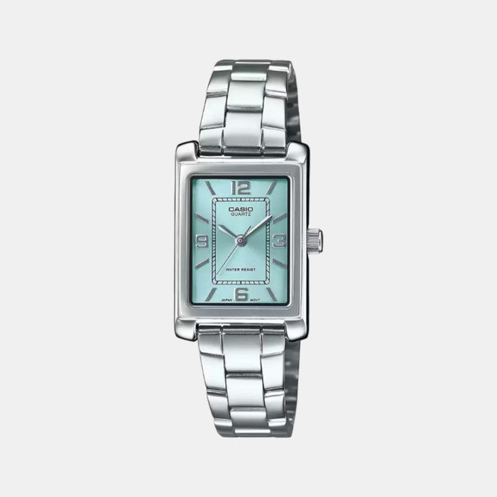 Enticer Women Quartz Teal Dial Analog Stainless Steel Watch A2354