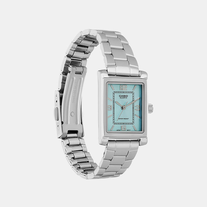 Enticer Women Quartz Teal Dial Analog Stainless Steel Watch A2354