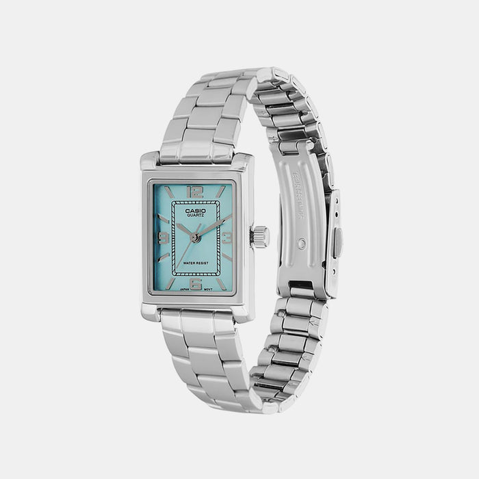 Enticer Women Quartz Teal Dial Analog Stainless Steel Watch A2354