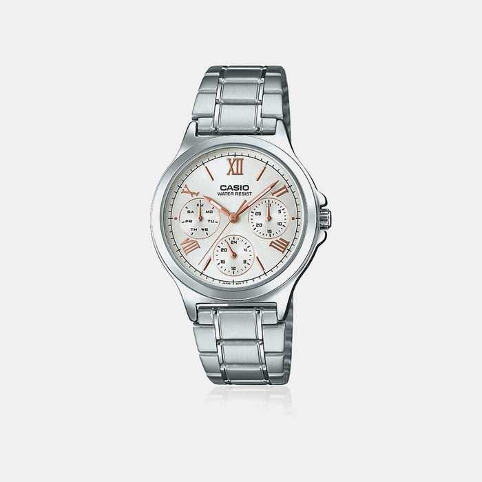 Enticer Women Quartz White Dial Analog Stainless Steel Watch A1697