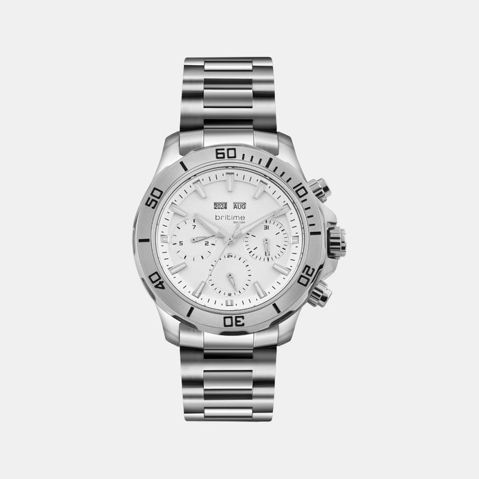 Equinox Men Automatic White Dial Multi-Function Metal Watch 562-M10301