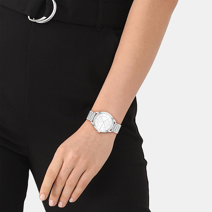 Calvin Klein Women Round Silver watch