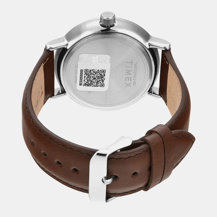 Fashion Men Quartz Green Dial Multi-Function Leather Watch TWEG20022