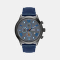 Fashion Men Quartz Grey Dial Chronograph Leather Watch TWEG18513