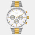 Fashion Men Quartz Silver Dial Multi-Function Stainless Steel Watch TWEG20026