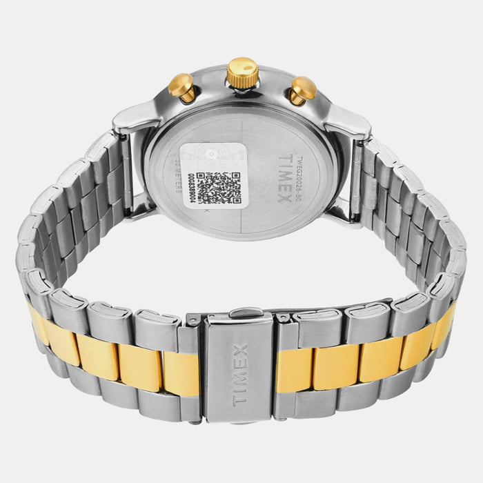 Fashion Men Quartz Silver Dial Multi-Function Stainless Steel Watch TWEG20026