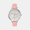 Fashion Women Quartz Silver Dial Multi-Function Leather Watch TWEL14822