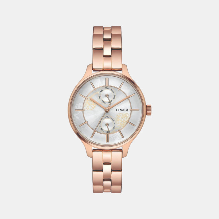 Timex Round Silver Chronograph watch