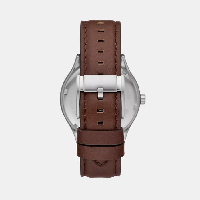 Fenmore Men Quartz Cream Dial Analog Leather Watch BQ2865