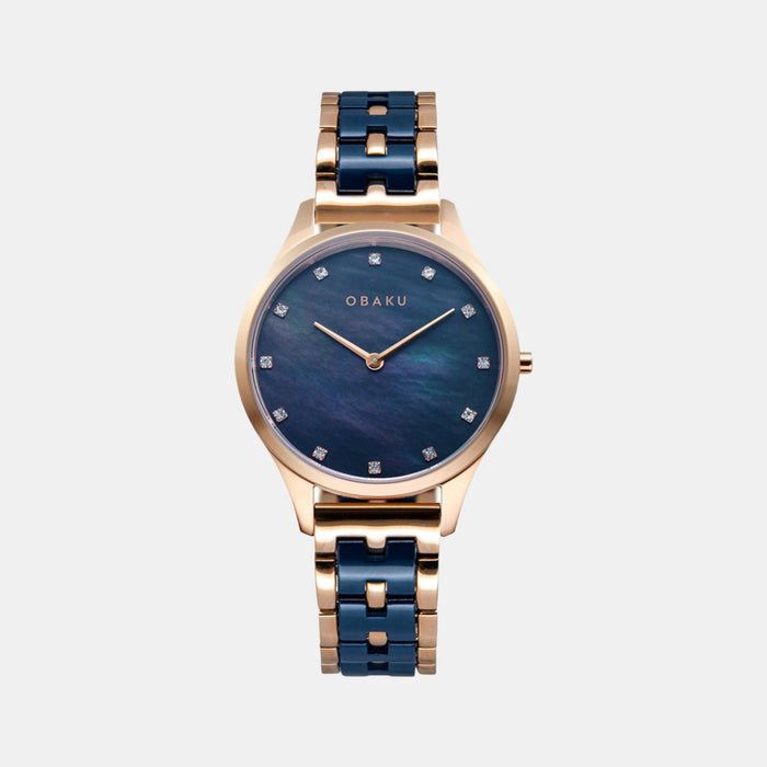 Obaku Round Blue Analog watch