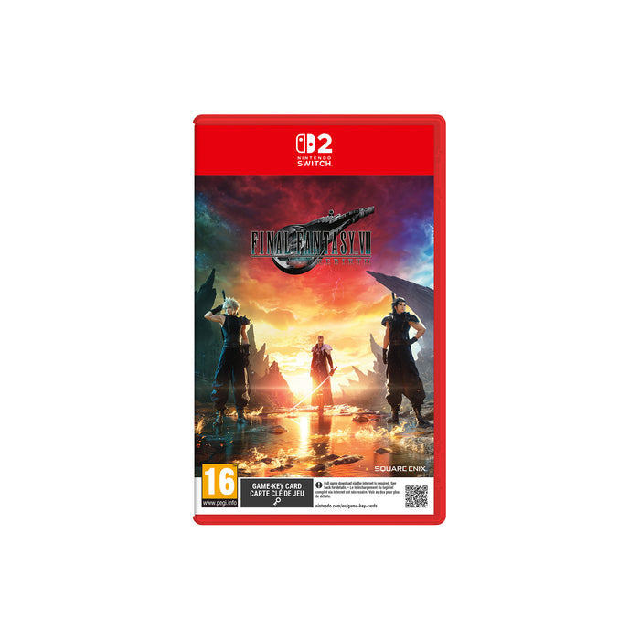 Final Fantasy VII Rebirth Game-Key Card für Nintendo Switch 2 in Originalverpackung - Vorderseite