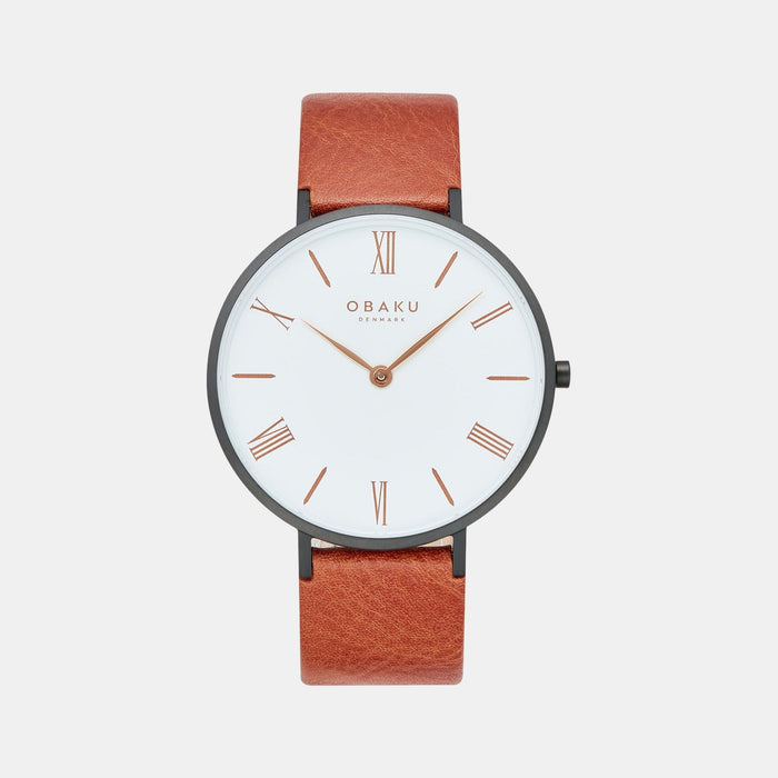 Folie Men Quartz White Dial Analog Leather Watch V283GXBWRZ