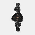 Fria Women Quartz Black Dial Analog Brass Watch TWEL17701