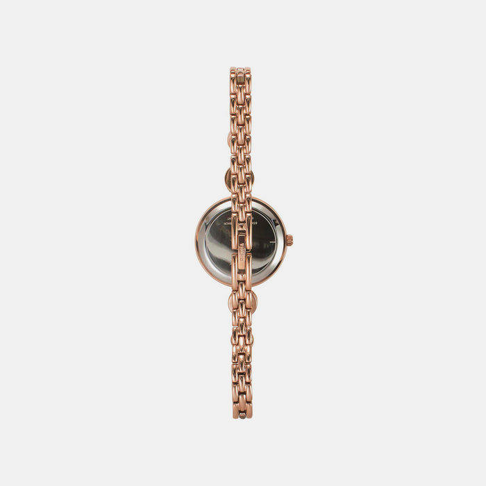 Fria Women Quartz Black Dial Analog Brass Watch TWEL18203
