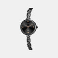 Fria Women Quartz Black Dial Analog Brass Watch TWEL18303