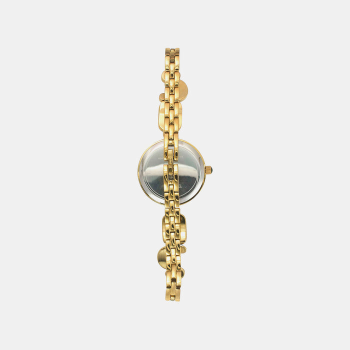 Fria Women Quartz Brown Dial Analog Brass Watch TWEL17800