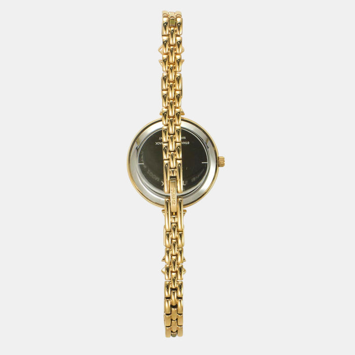 Fria Women Quartz Burgundy Dial Analog Brass Watch TWEL18304