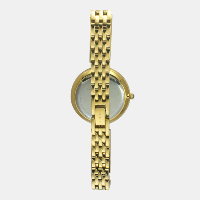 Fria Women Quartz Green Dial Analog Brass Watch TWEL16205