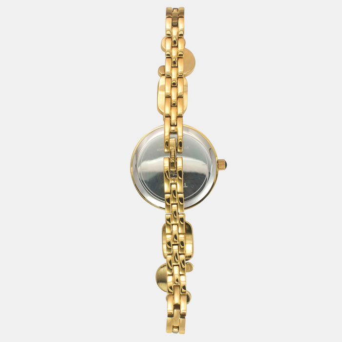 Fria Women Quartz Green Dial Analog Brass Watch TWEL17801