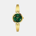 Fria Women Quartz Green Dial Analog Brass Watch TWEL19801