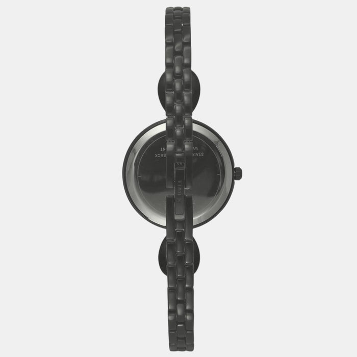 Fria Women Quartz Maroon Dial Analog Brass Watch TWEL18107