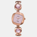 Fria Women Quartz Mother Of Pearl Dial Analog Brass Watch TWEL15006