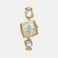 Fria Women Quartz Mother Of Pearl Dial Analog Brass Watch TWEL16104
