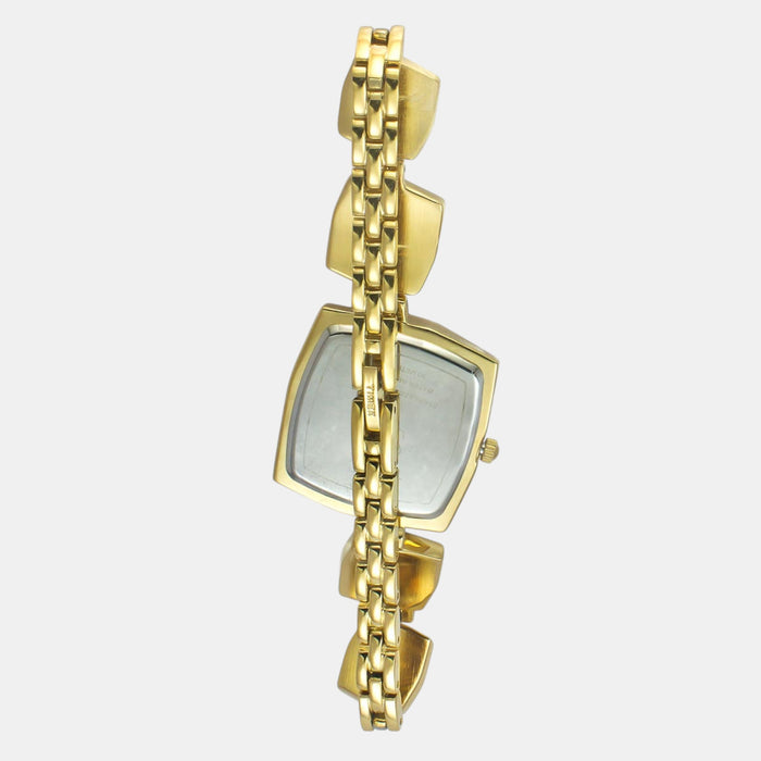 Fria Women Quartz Mother Of Pearl Dial Analog Brass Watch TWEL16104